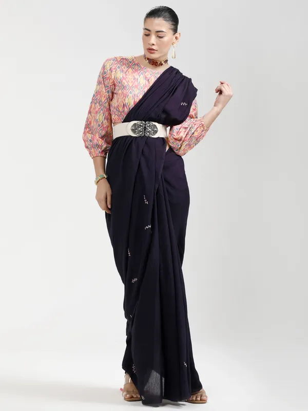 Suha_Womens_Fashion_Ethnic_Purple_Color_Saree