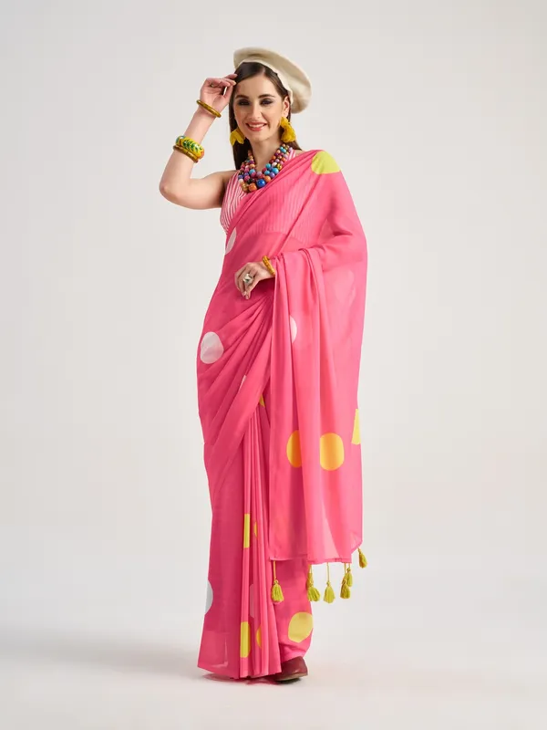 Suha_Womens_Fashion_Ethnic_Pink_Color_Saree