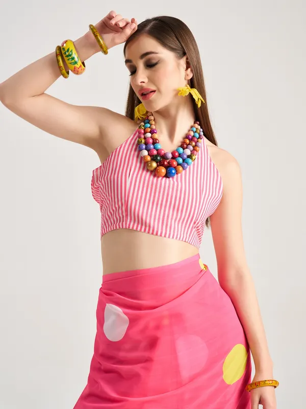 Suha_Womens_Fashion_Ethnic_Pink_Color_Saree