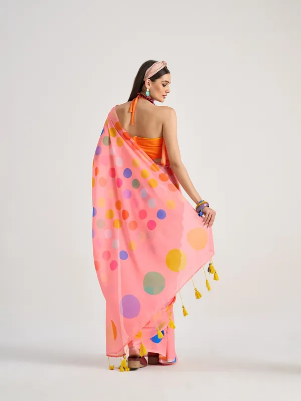 Suha_Womens_Fashion_Ethnic_Peach_Color_Saree