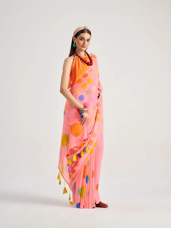 Suha_Womens_Fashion_Ethnic_Peach_Color_Saree