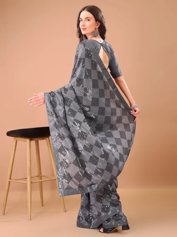Suha_Womens_Fashion_Ethnic_Party_Wear_Grey_Color_Saree