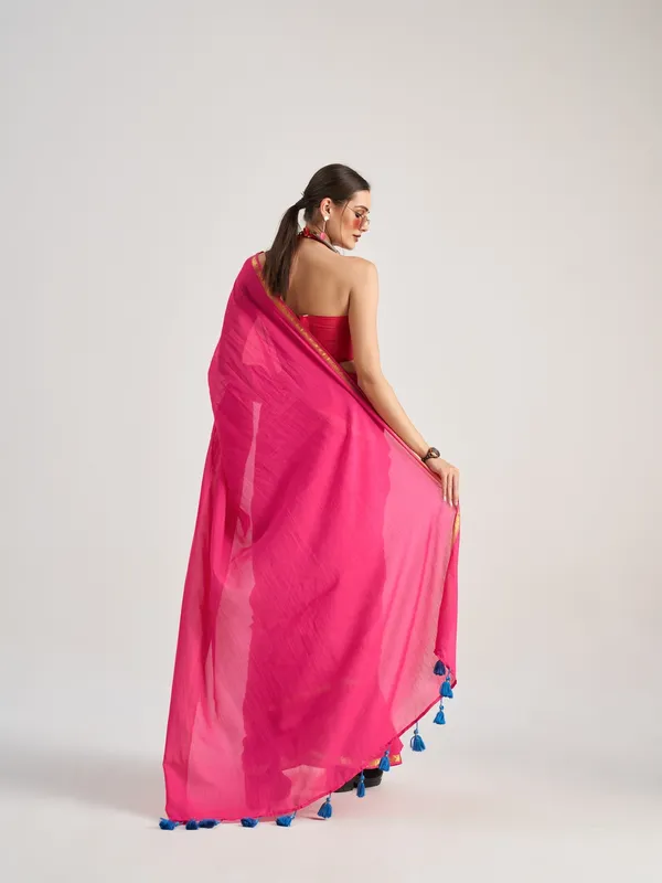 Suha_Womens_Fashion_Valentine_Party_Wear_Pink_Color_Sarees