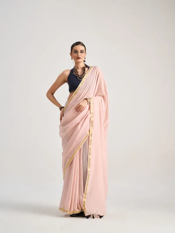 Suha_Womens_Fashion_Valentine_Party_Wear_Peach_Color_Sarees