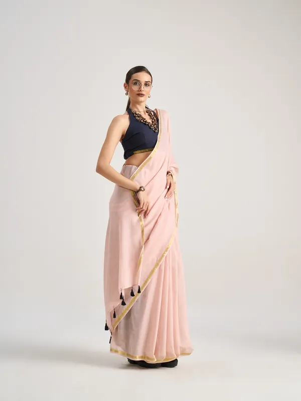 Suha_Womens_Fashion_Valentine_Party_Wear_Peach_Color_Sarees