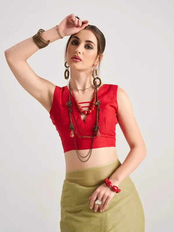 Suha_Womens_Fashion_Valentine_Party_Wear_Red_Color_Sarees
