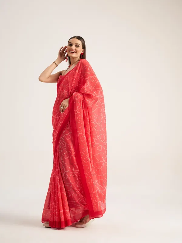 Suha_Womens_Fashion_Valentine_Party_Wear_Red_Color_Sarees
