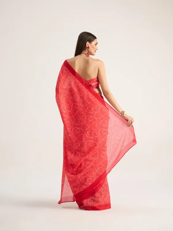 Suha_Womens_Fashion_Valentine_Party_Wear_Red_Color_Sarees