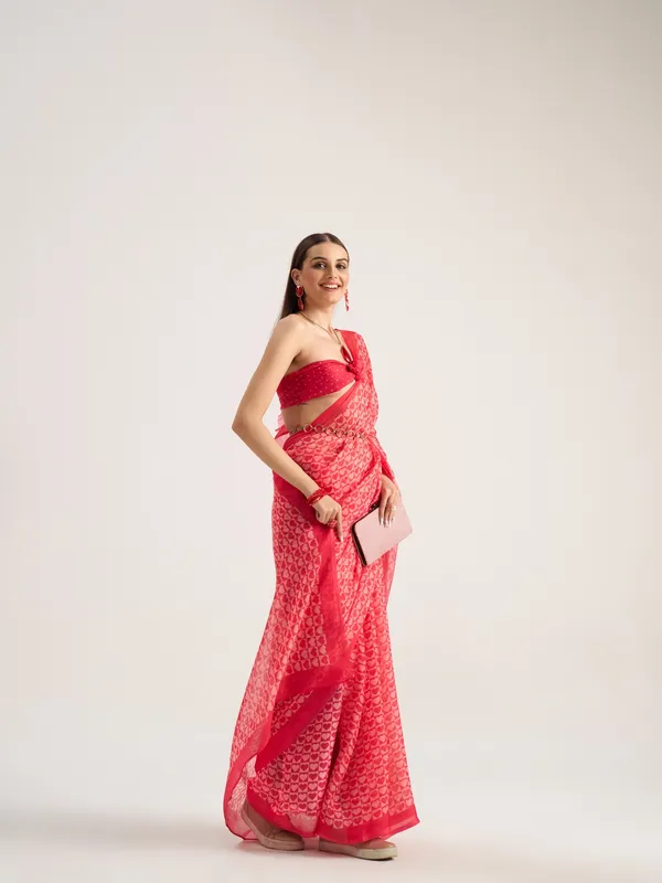 Suha_Womens_Fashion_Valentine_Party_Wear_Red_Color_Sarees