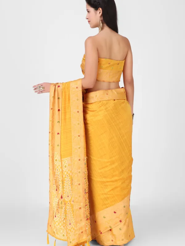 Suha_Womens_Grand_Fashion_Ethnic_Mustard_Color_Saree