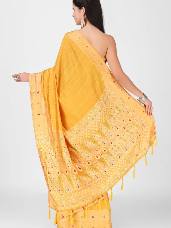 Suha_Womens_Grand_Fashion_Ethnic_Mustard_Color_Saree