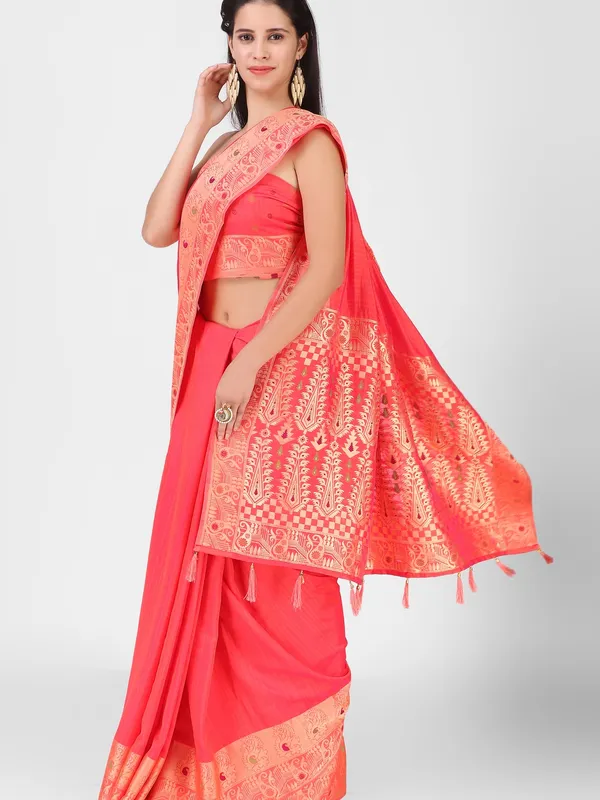 Suha_Womens_Grand_Fashion_Ethnic_Pink_Color_Saree