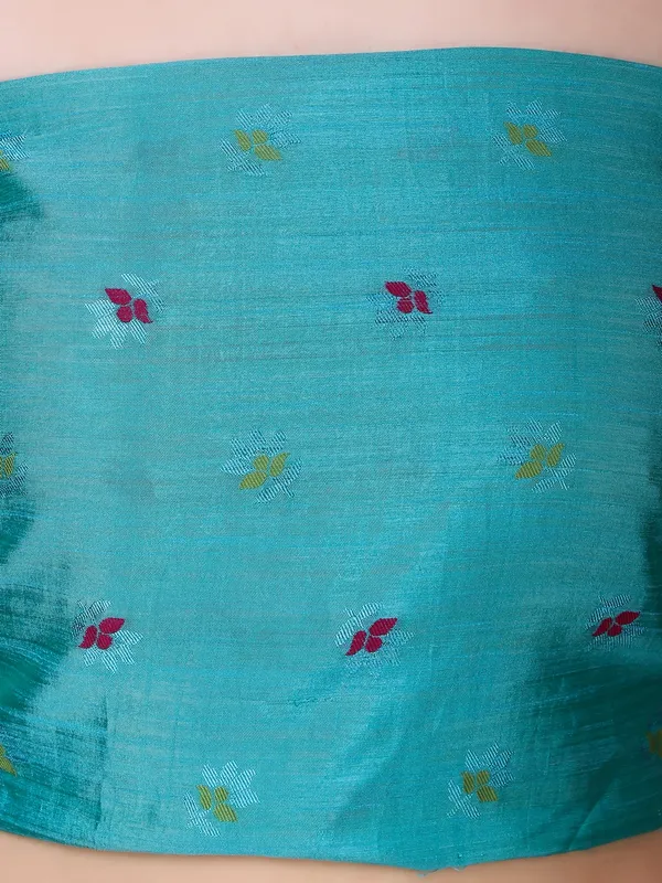 Suha_Womens_Grand_Fashion_Ethnic_Turquoise_Blue_Color_Saree