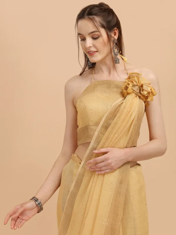 Suha_Womens_Grand_Fashion_Ethnic_Yellow_Color_Saree