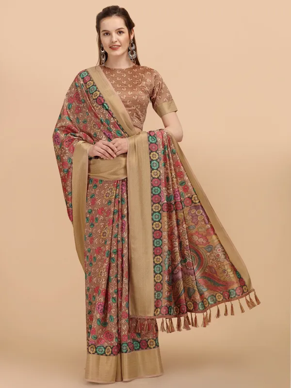 Suha_Womens_Grand_Fashion_Ethnic_Brown_Color_Saree