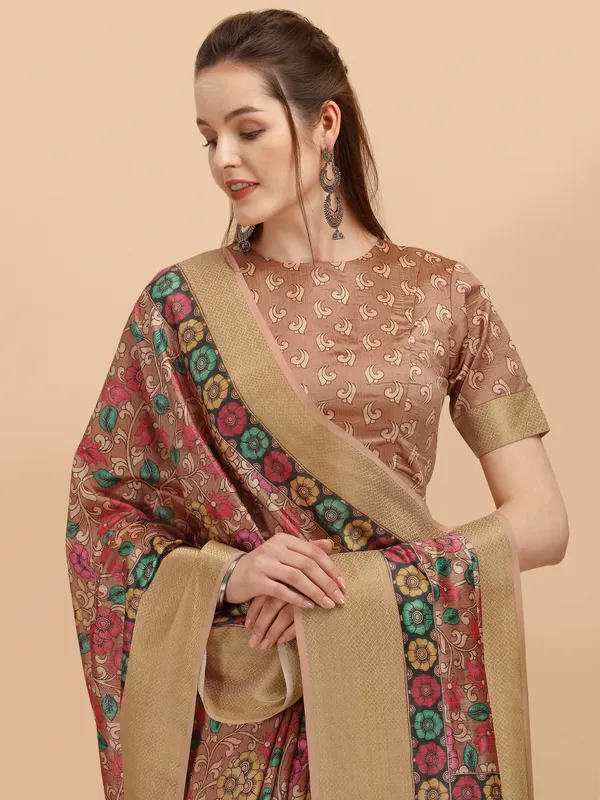 Suha_Womens_Grand_Fashion_Ethnic_Brown_Color_Saree