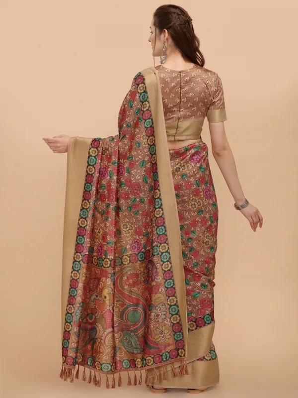 Suha_Womens_Grand_Fashion_Ethnic_Brown_Color_Saree