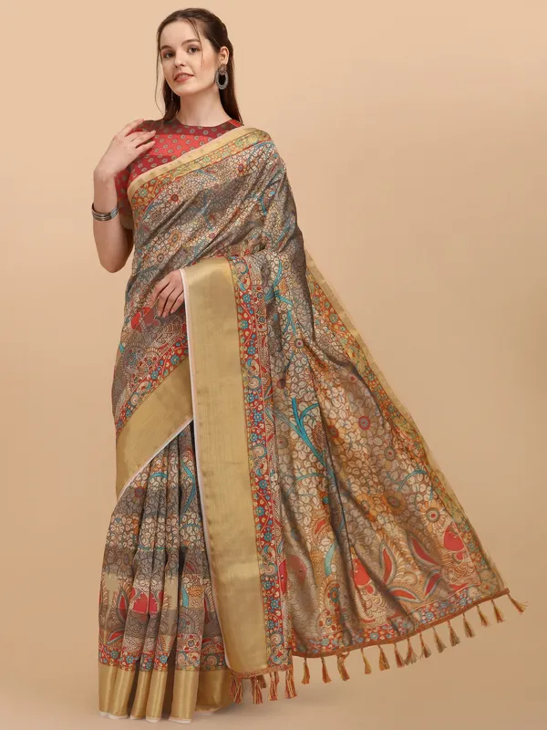 Suha_Womens_Grand_Fashion_Ethnic_Grey_Color_Saree