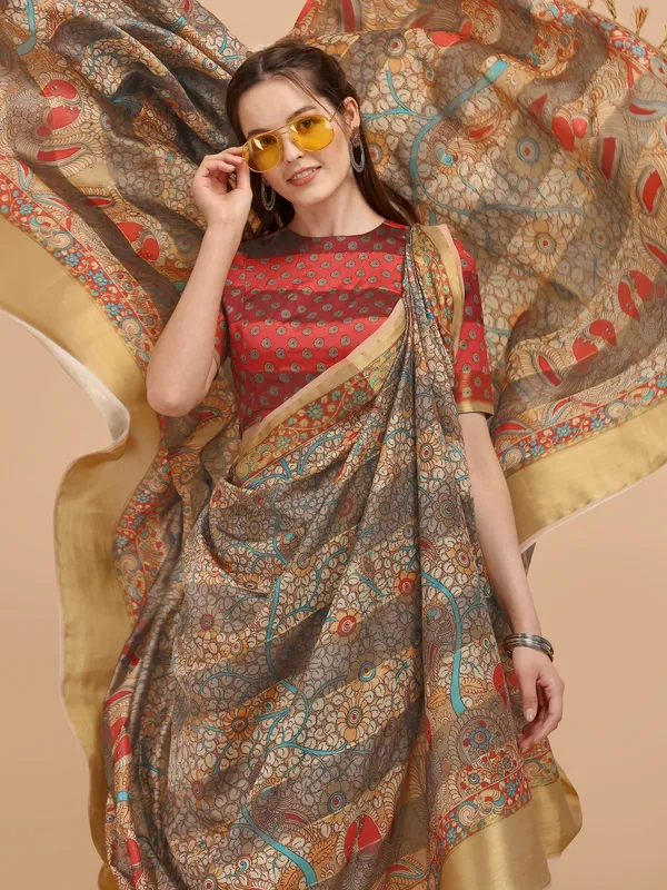 Suha_Womens_Grand_Fashion_Ethnic_Grey_Color_Saree