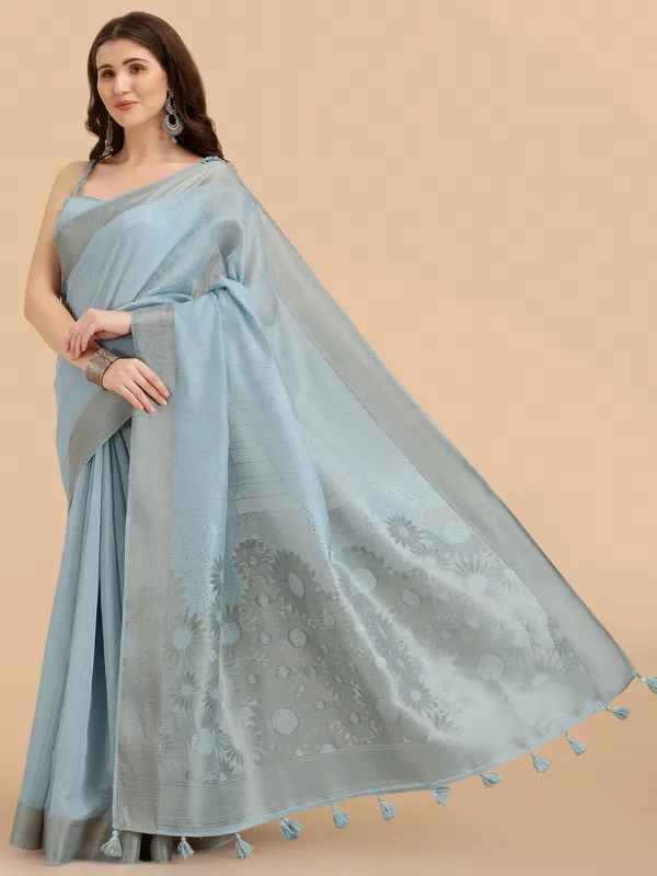 Suha_Womens_Grand_Fashion_Ethnic_Grey_Color_Saree