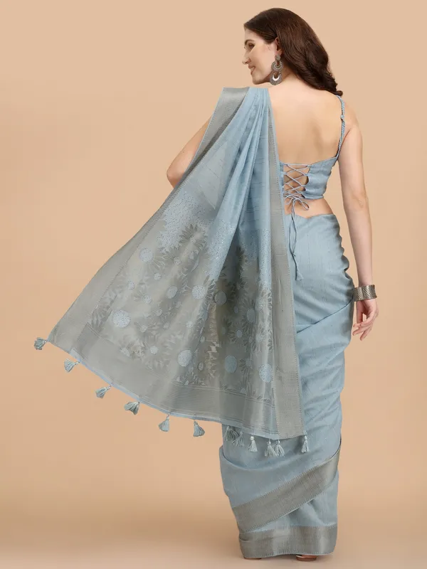 Suha_Womens_Grand_Fashion_Ethnic_Grey_Color_Saree