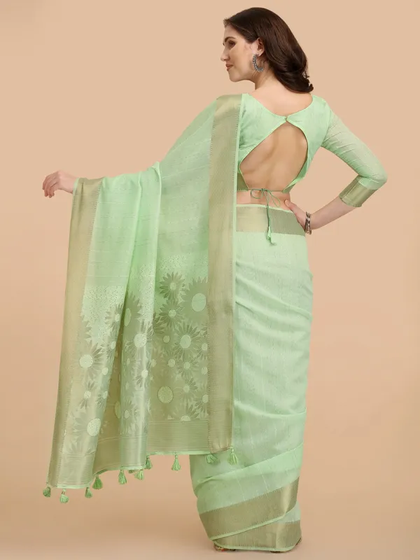Suha_Womens_Grand_Fashion_Ethnic_Green_Color_Saree
