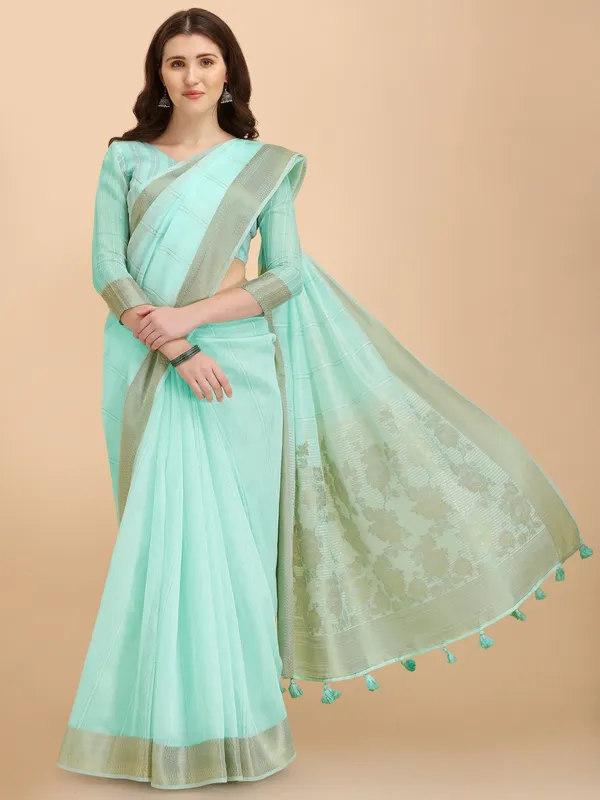 Suha_Womens_Grand_Fashion_Ethnic_Blue_Color_Saree