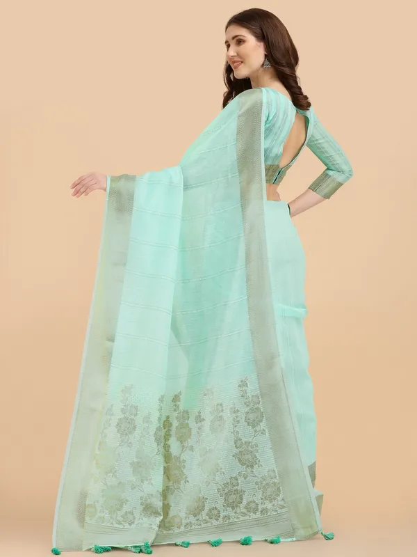Suha_Womens_Grand_Fashion_Ethnic_Blue_Color_Saree