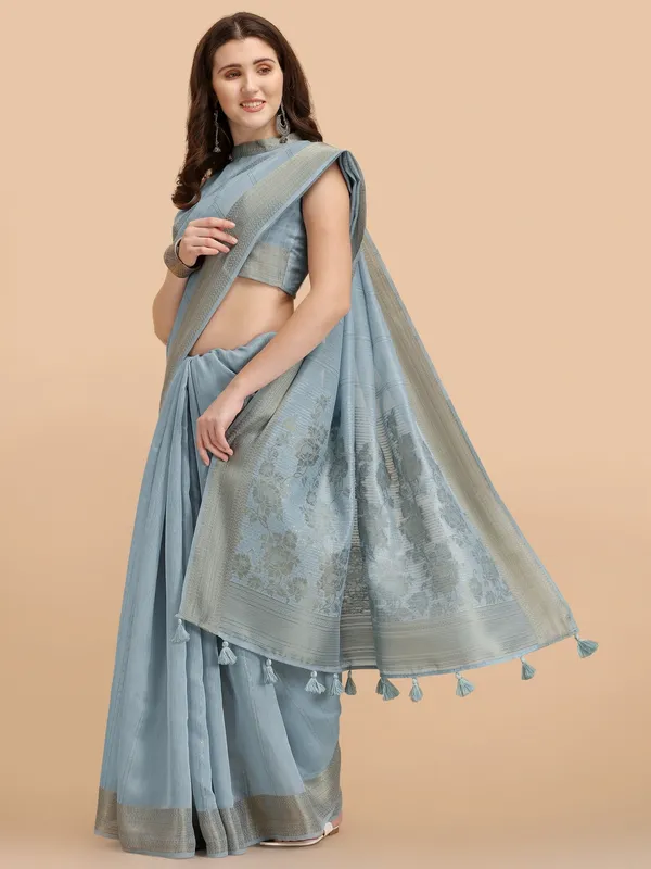 Suha_Womens_Grand_Fashion_Ethnic_Grey_Color_Saree