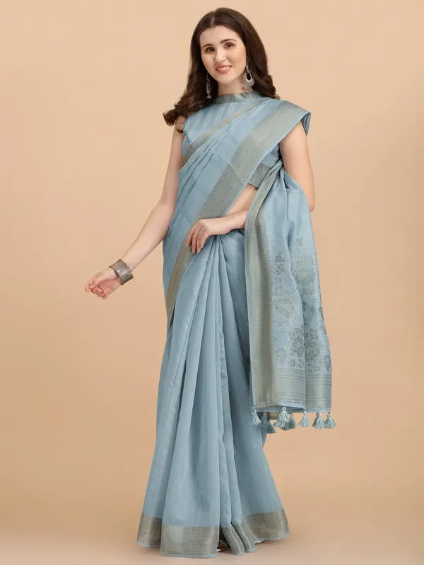 Suha_Womens_Grand_Fashion_Ethnic_Grey_Color_Saree