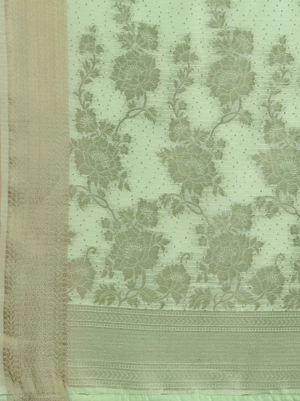 Suha_Womens_Grand_Fashion_Ethnic_Green_Color_Saree