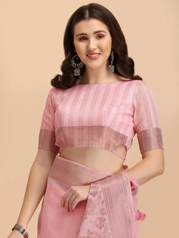 Suha_Womens_Grand_Fashion_Ethnic_Pink_Color_Saree