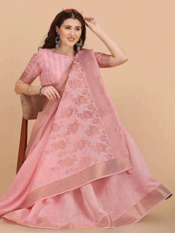 Suha_Womens_Grand_Fashion_Ethnic_Pink_Color_Saree