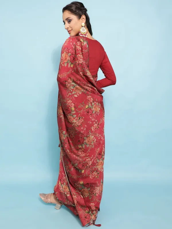 Suha_Womens_Grand_Fashion_Ethnic_Maroon_Color_Saree