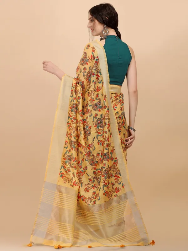 Suha_Womens_Grand_Fashion_Ethnic_Yellow_Color_Saree