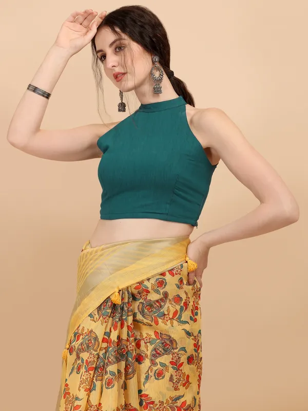 Suha_Womens_Grand_Fashion_Ethnic_Yellow_Color_Saree