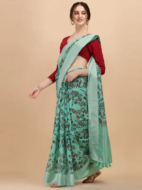 Suha_Womens_Grand_Fashion_Ethnic_Blue_Color_Saree