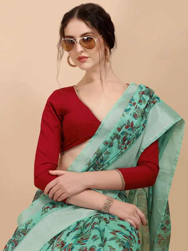 Suha_Womens_Grand_Fashion_Ethnic_Blue_Color_Saree
