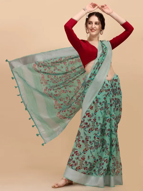 Suha_Womens_Grand_Fashion_Ethnic_Blue_Color_Saree