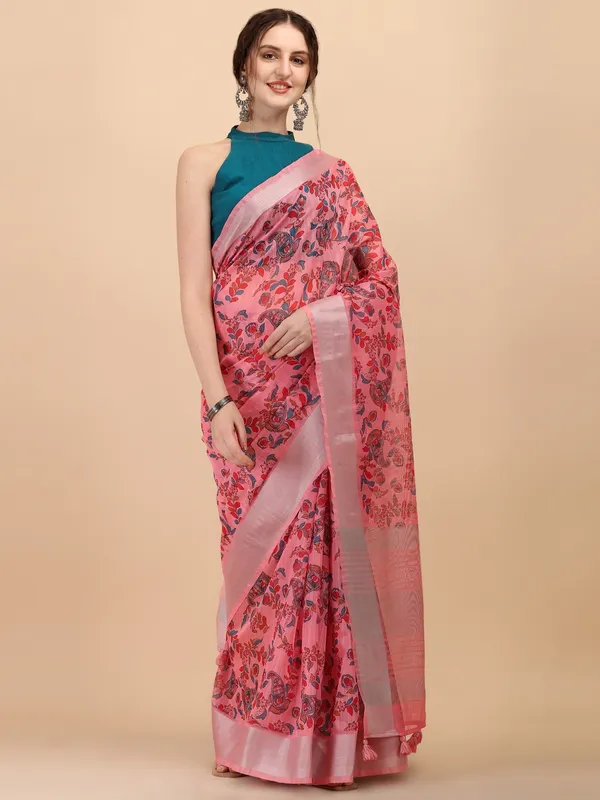 Suha_Womens_Grand_Fashion_Ethnic_Pink_Color_Saree