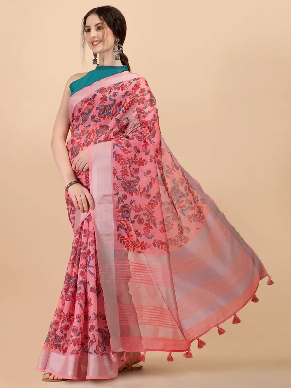 Suha_Womens_Grand_Fashion_Ethnic_Pink_Color_Saree