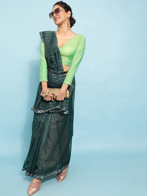 Suha_Womens_Grand_Fashion_Ethnic_Blue_Color_Saree