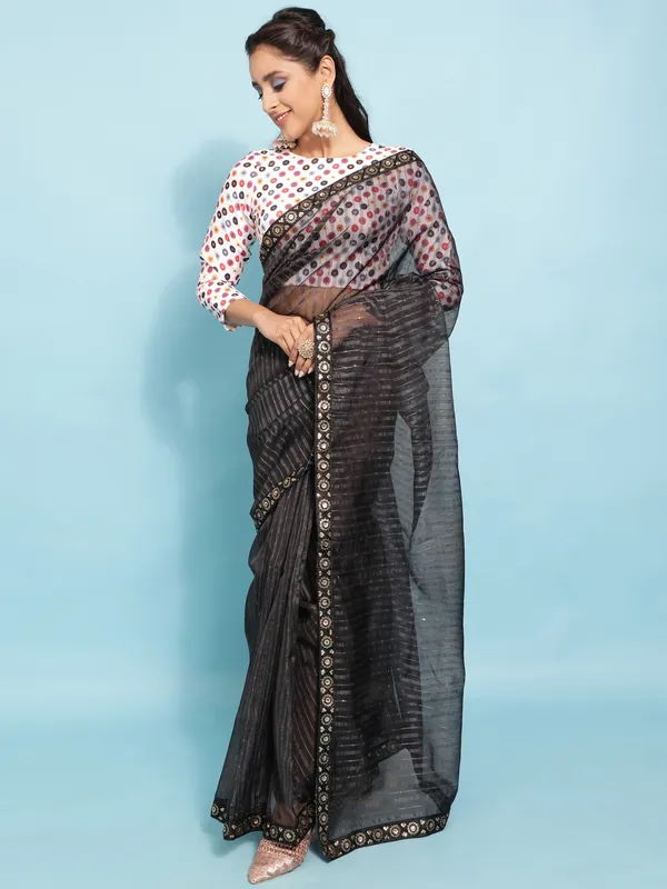 Suha_Womens_Grand_Fashion_Ethnic_Black_Color_Saree