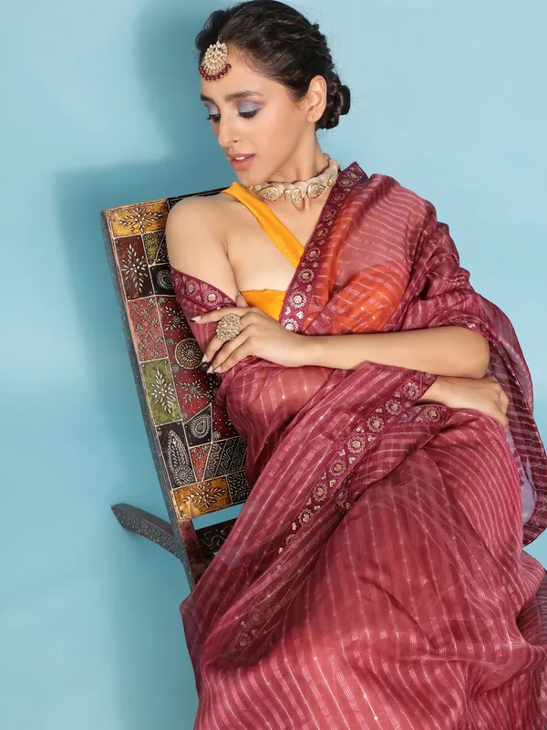 Suha_Womens_Grand_Fashion_Ethnic_Maroon_Color_Saree