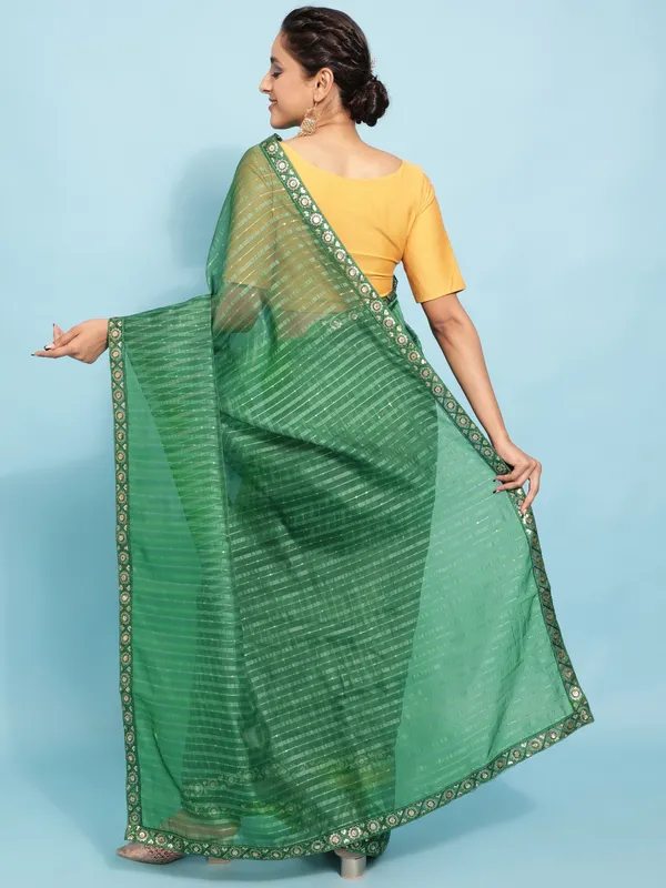 Suha_Womens_Grand_Fashion_Ethnic_Green_Color_Saree