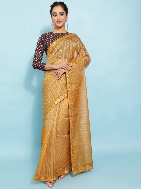 Suha_Womens_Grand_Fashion_Ethnic_Mustard_Color_Saree
