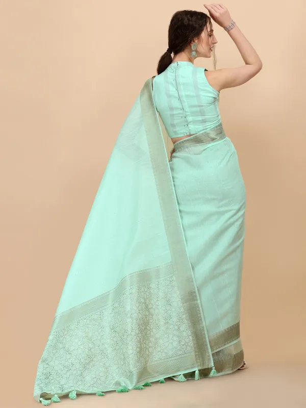 Suha_Womens_Grand_Fashion_Ethnic_Blue_Color_Saree
