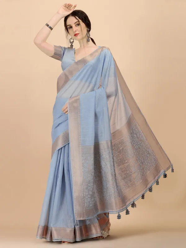 Suha_Womens_Grand_Fashion_Ethnic_Grey_Color_Saree