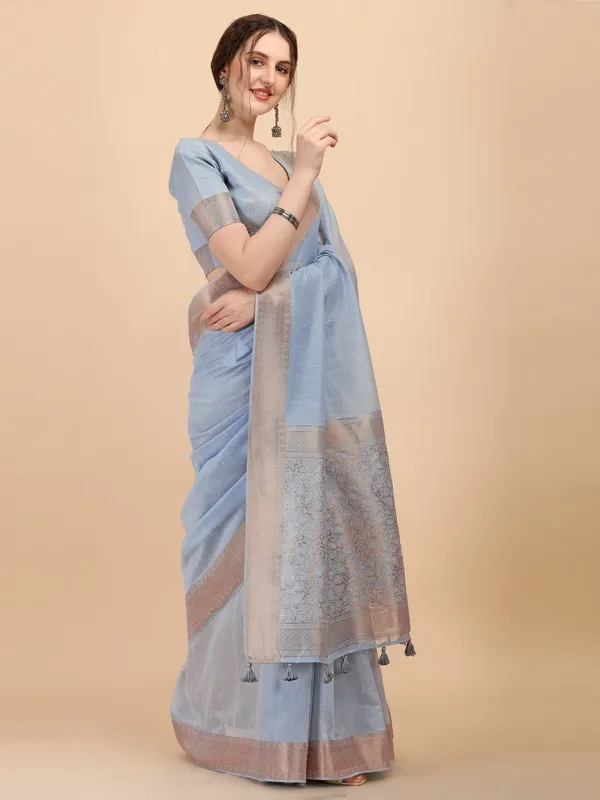 Suha_Womens_Grand_Fashion_Ethnic_Grey_Color_Saree