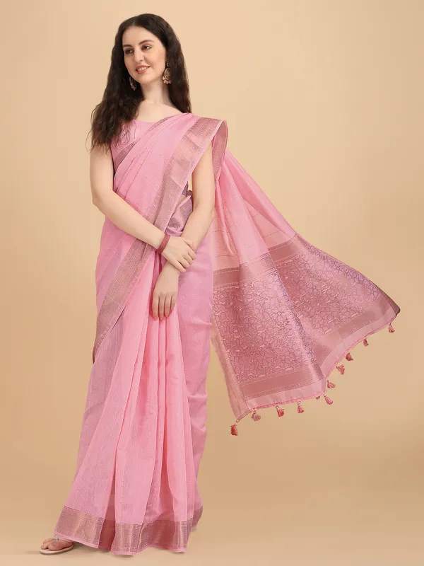 Suha_Womens_Grand_Fashion_Ethnic_Pink_Color_Saree